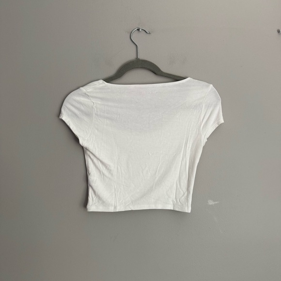 Pacsun White Crop T-Shirt - Picture 2 of 3
